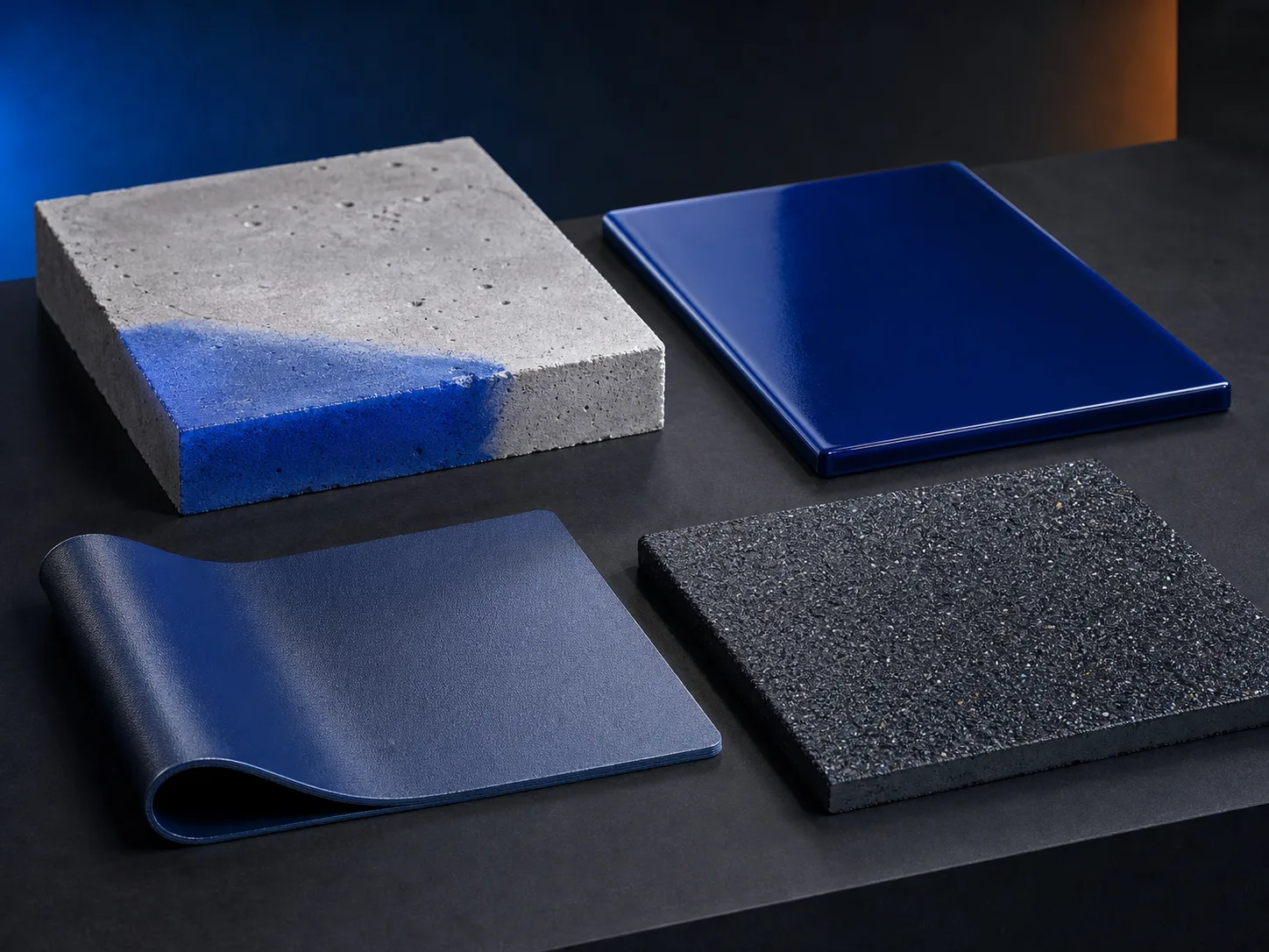Material concepts for concrete bonding, seamless resin, flexible membrane and textured specialist performance